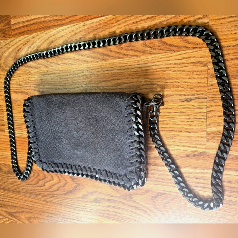 Borse In Pelle Artigianali handbag purse  Genuine Leather Made In Italy Chain ❤️